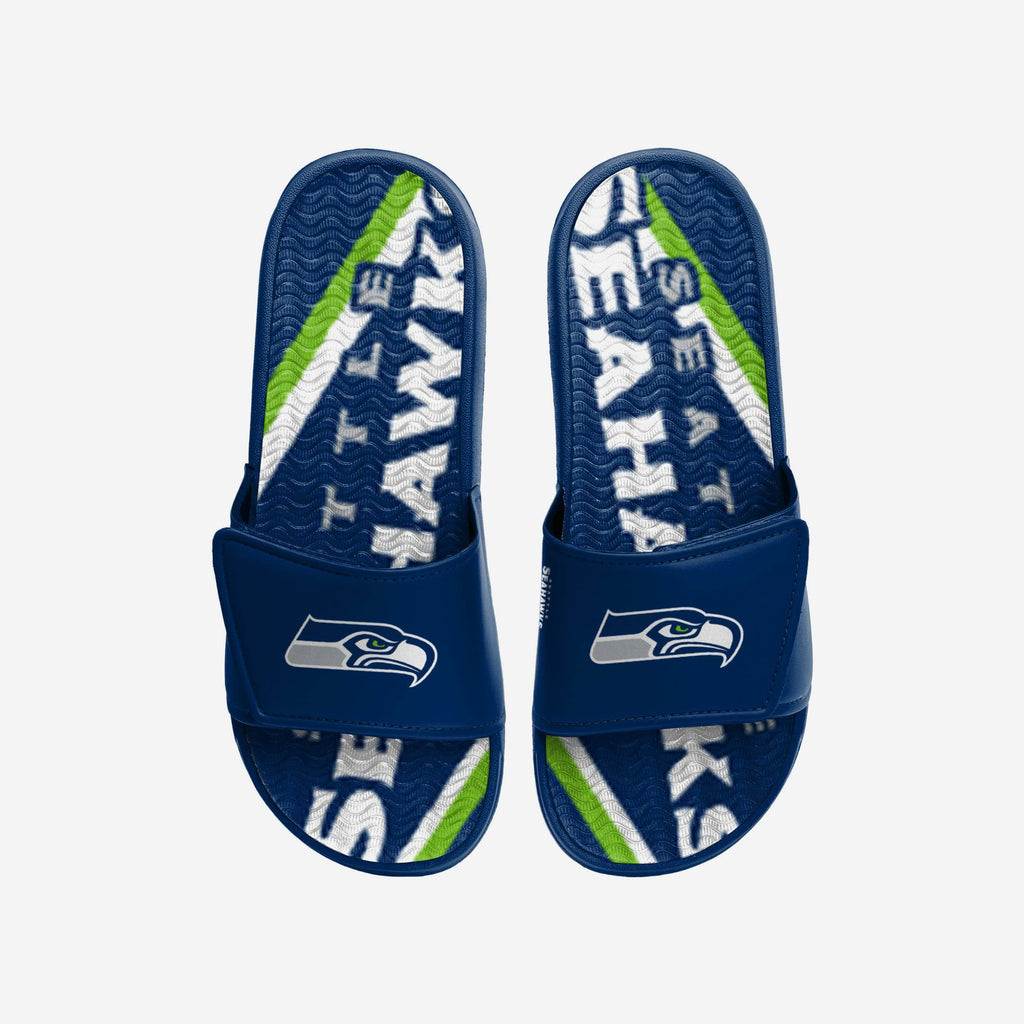 Seattle Seahawks Bold Wordmark Gel Slide FOCO S - FOCO.com