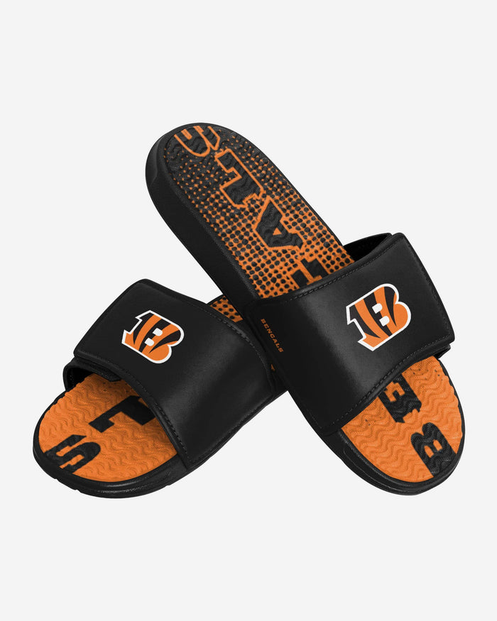 Cincinnati Bengals Gradient Wordmark Gel Slide FOCO - FOCO.com
