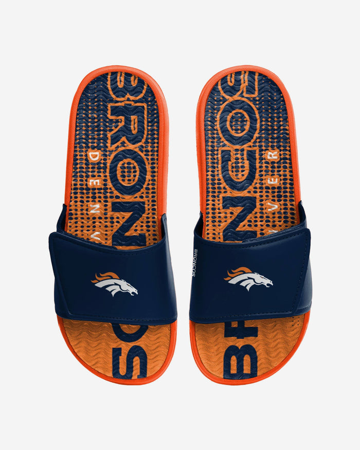 Denver Broncos Gradient Wordmark Gel Slide FOCO S - FOCO.com