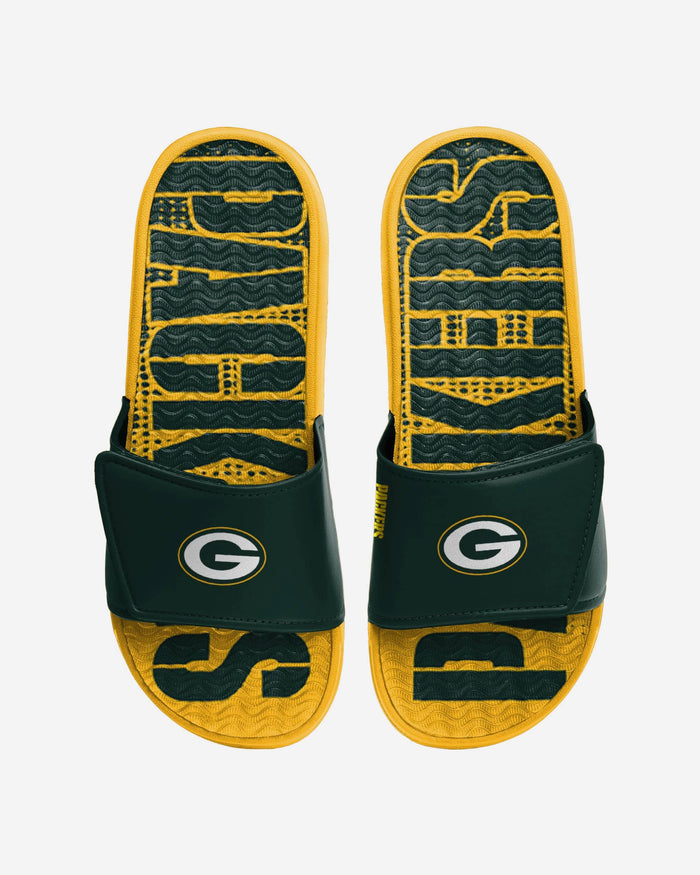 Green Bay Packers Gradient Wordmark Gel Slide FOCO S - FOCO.com