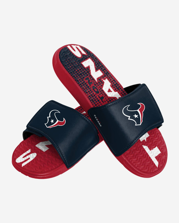 Houston Texans Gradient Wordmark Gel Slide FOCO - FOCO.com