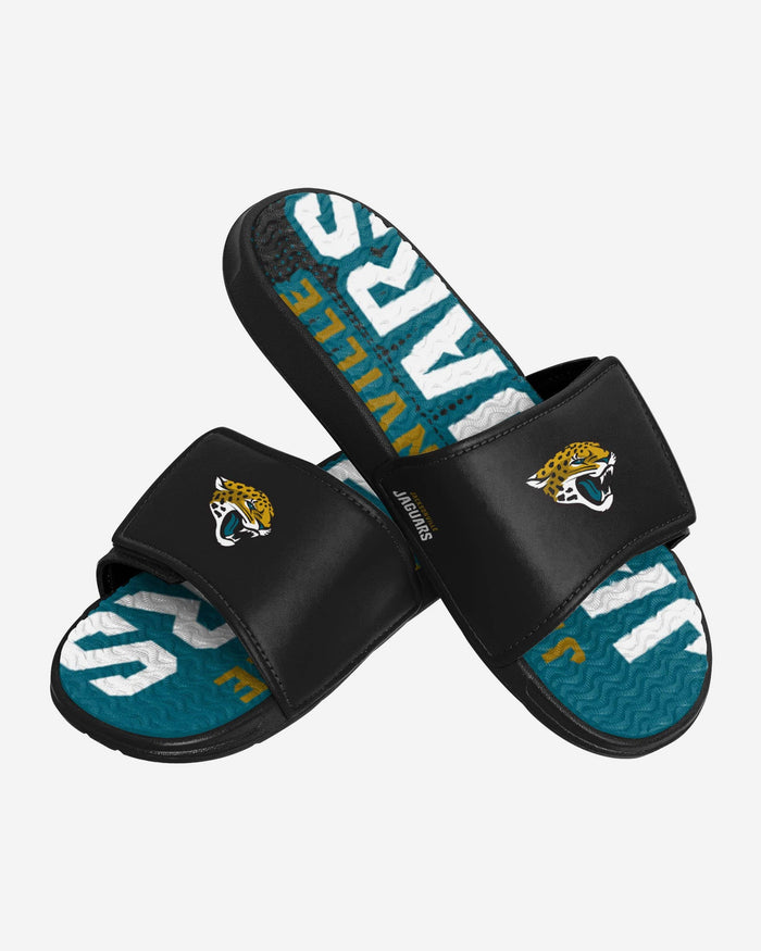 Jacksonville Jaguars Gradient Wordmark Gel Slide FOCO - FOCO.com