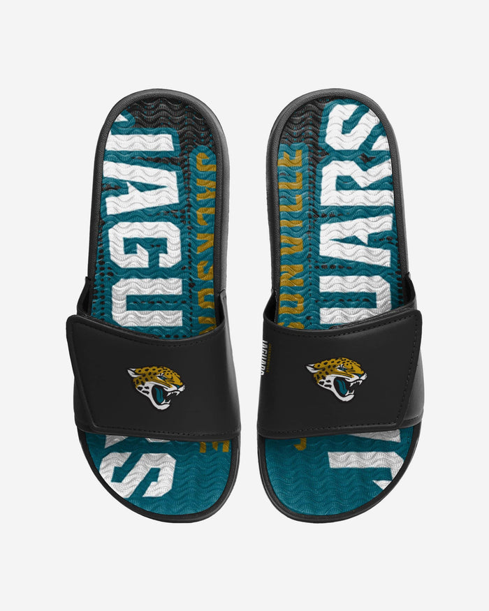 Jacksonville Jaguars Gradient Wordmark Gel Slide FOCO S - FOCO.com