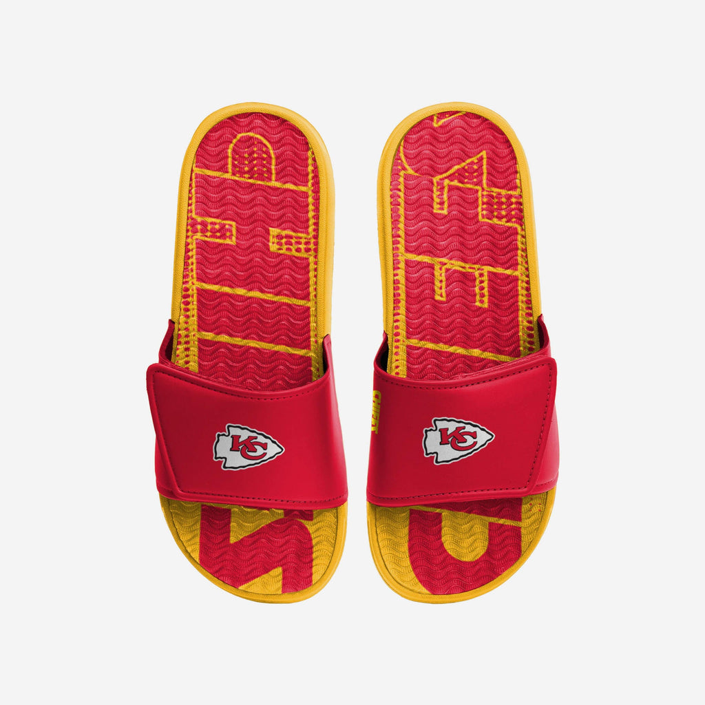 Kansas City Chiefs Gradient Wordmark Gel Slide FOCO S - FOCO.com