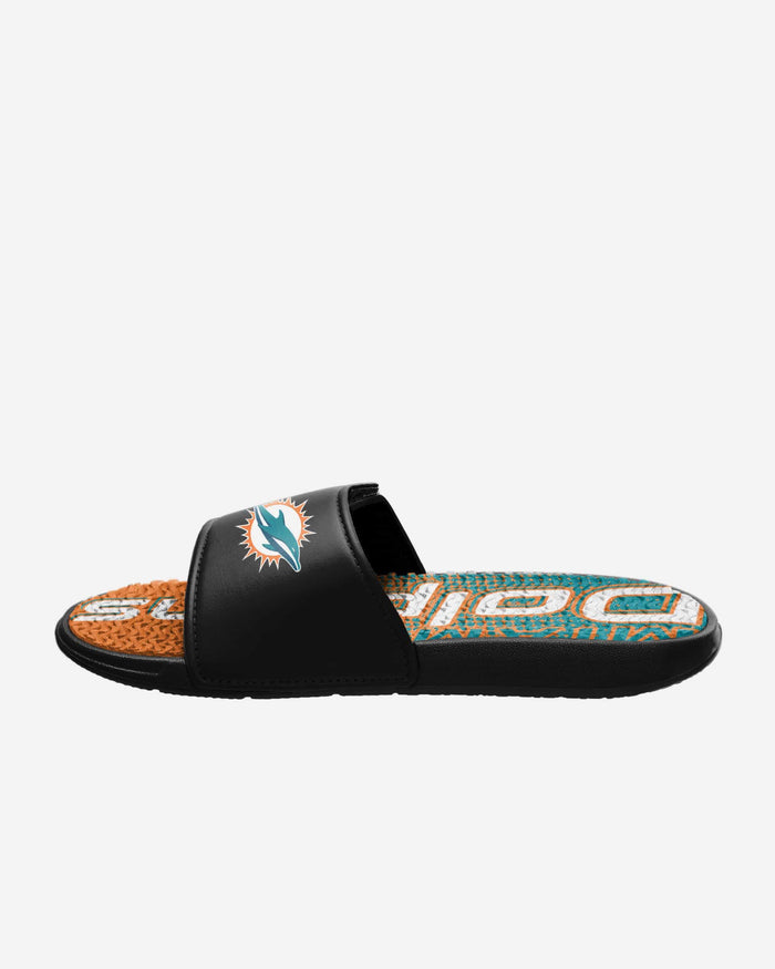 Miami Dolphins Gradient Wordmark Gel Slide FOCO - FOCO.com