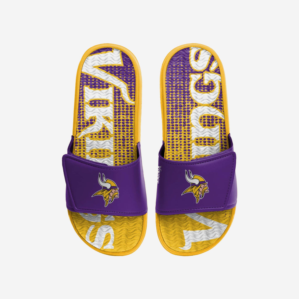 Minnesota Vikings Gradient Wordmark Gel Slide FOCO S - FOCO.com