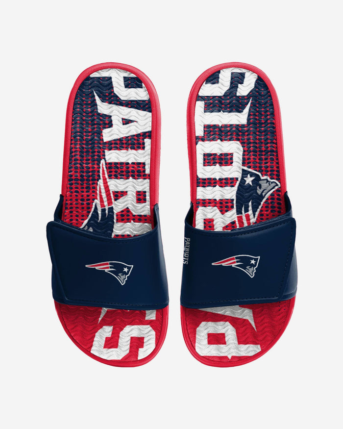 New England Patriots Gradient Wordmark Gel Slide FOCO S - FOCO.com