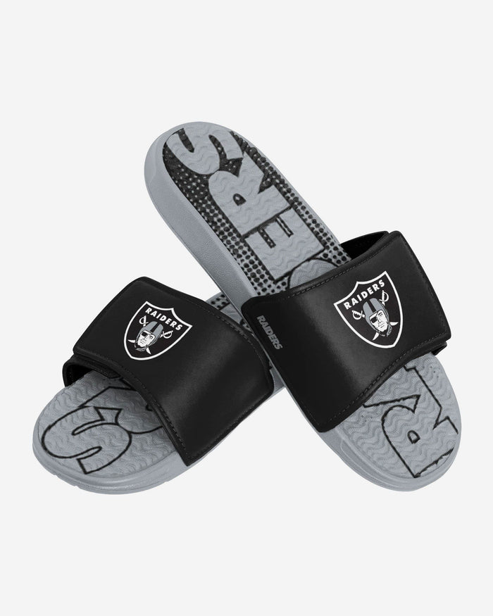 Las Vegas Raiders Gradient Wordmark Gel Slide FOCO - FOCO.com