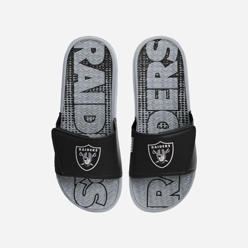 Las Vegas Raiders Gradient Wordmark Gel Slide FOCO S - FOCO.com