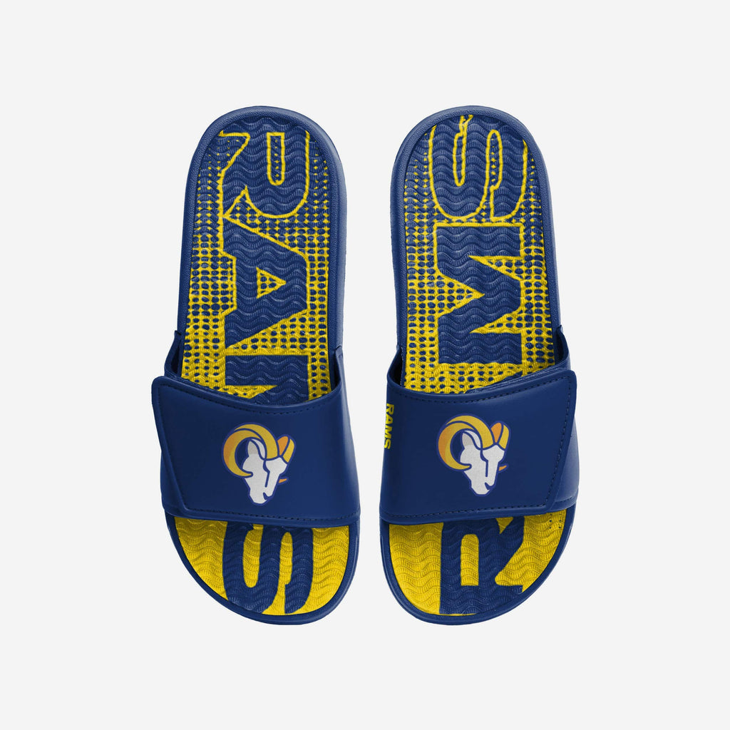 Los Angeles Rams Gradient Wordmark Gel Slide FOCO S - FOCO.com