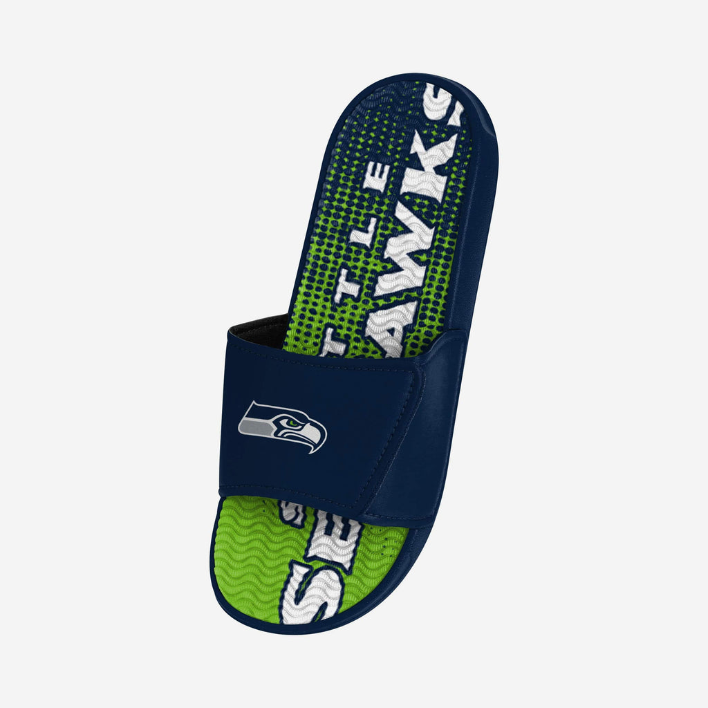 Seattle Seahawks Gradient Wordmark Gel Slide FOCO