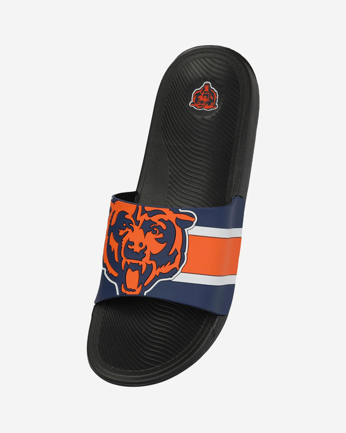 Chicago Bears Striped Big Logo Raised Slide FOCO - FOCO.com