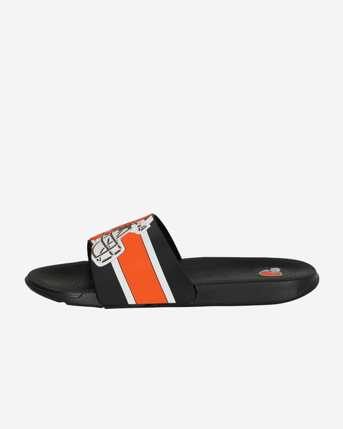 Cleveland Browns Striped Big Logo Raised Slide FOCO - FOCO.com