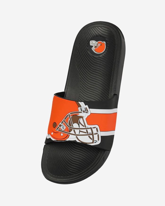 Cleveland Browns Striped Big Logo Raised Slide FOCO - FOCO.com