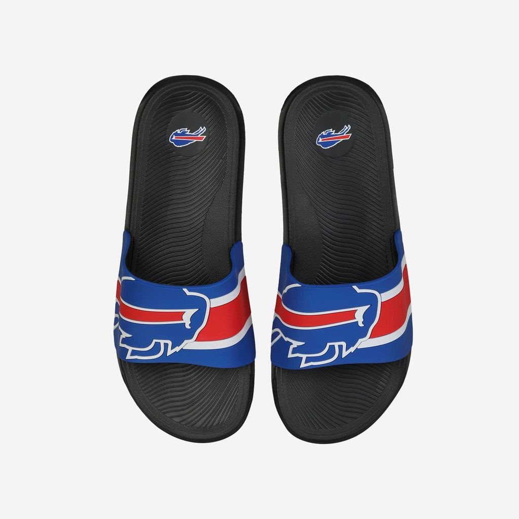 Buffalo Bills Striped Big Logo Raised Slide FOCO S - FOCO.com