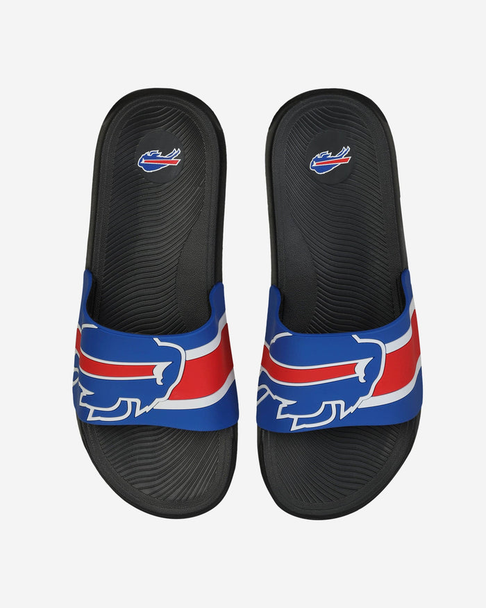 Buffalo Bills Striped Big Logo Raised Slide FOCO S - FOCO.com