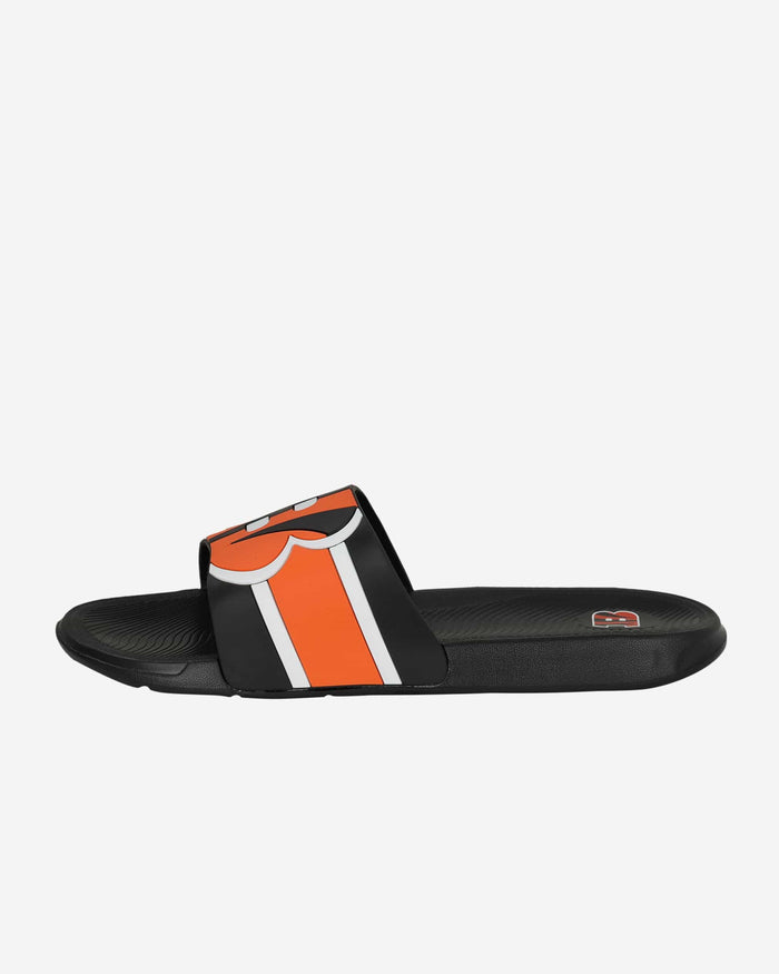 Cincinnati Bengals Striped Big Logo Raised Slide FOCO - FOCO.com