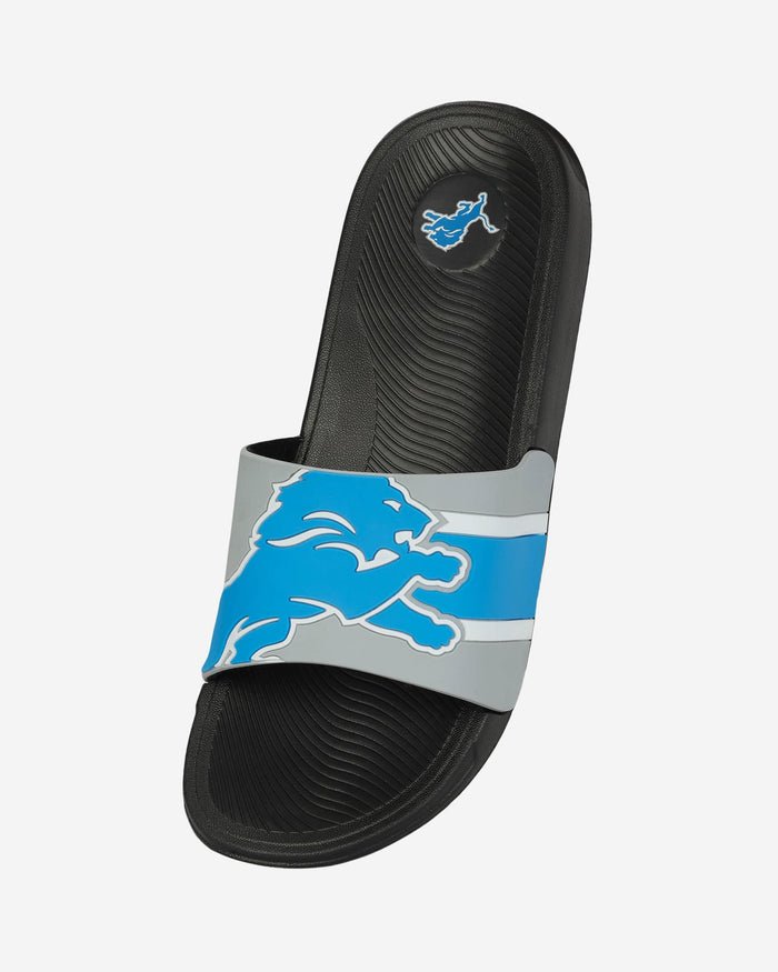 Detroit Lions Striped Big Logo Raised Slide FOCO - FOCO.com