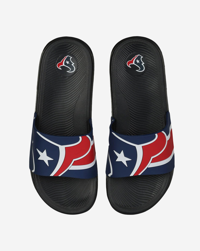 Houston Texans Striped Big Logo Raised Slide FOCO S - FOCO.com