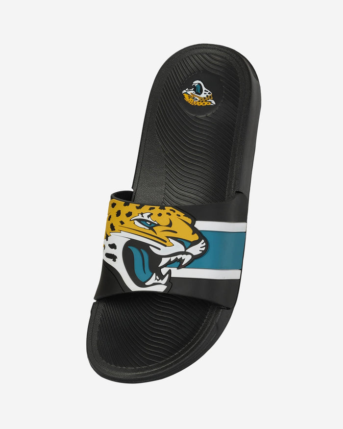 Jacksonville Jaguars Striped Big Logo Raised Slide FOCO - FOCO.com