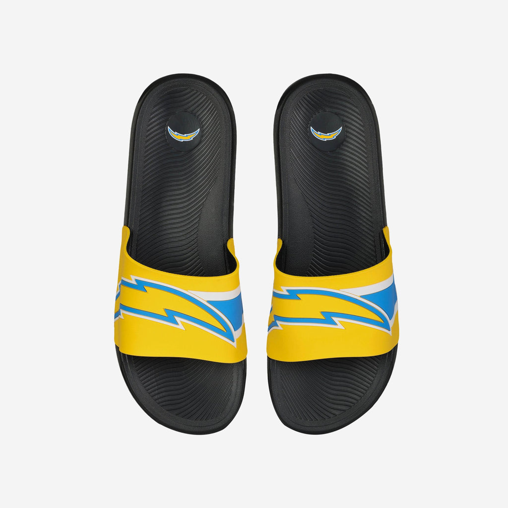 Los Angeles Chargers Striped Big Logo Raised Slide FOCO S - FOCO.com