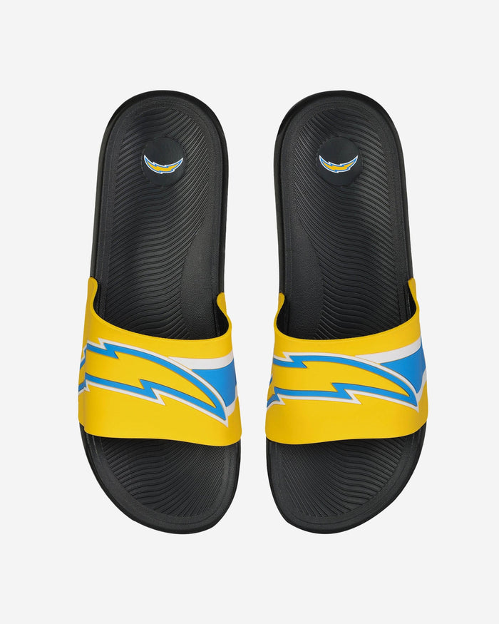 Los Angeles Chargers Striped Big Logo Raised Slide FOCO S - FOCO.com