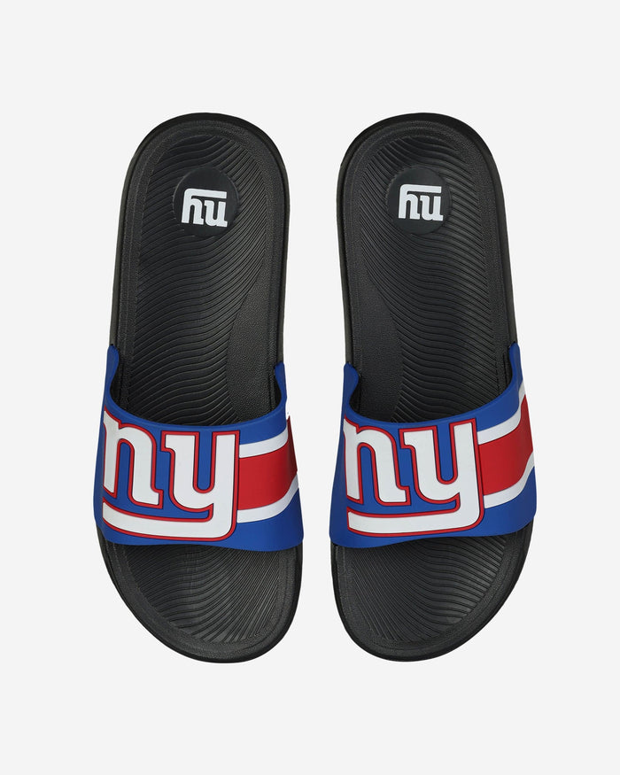 New York Giants Striped Big Logo Raised Slide FOCO S - FOCO.com