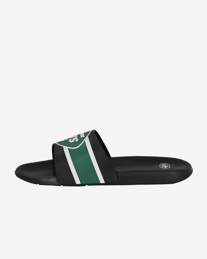 New York Jets Striped Big Logo Raised Slide FOCO - FOCO.com