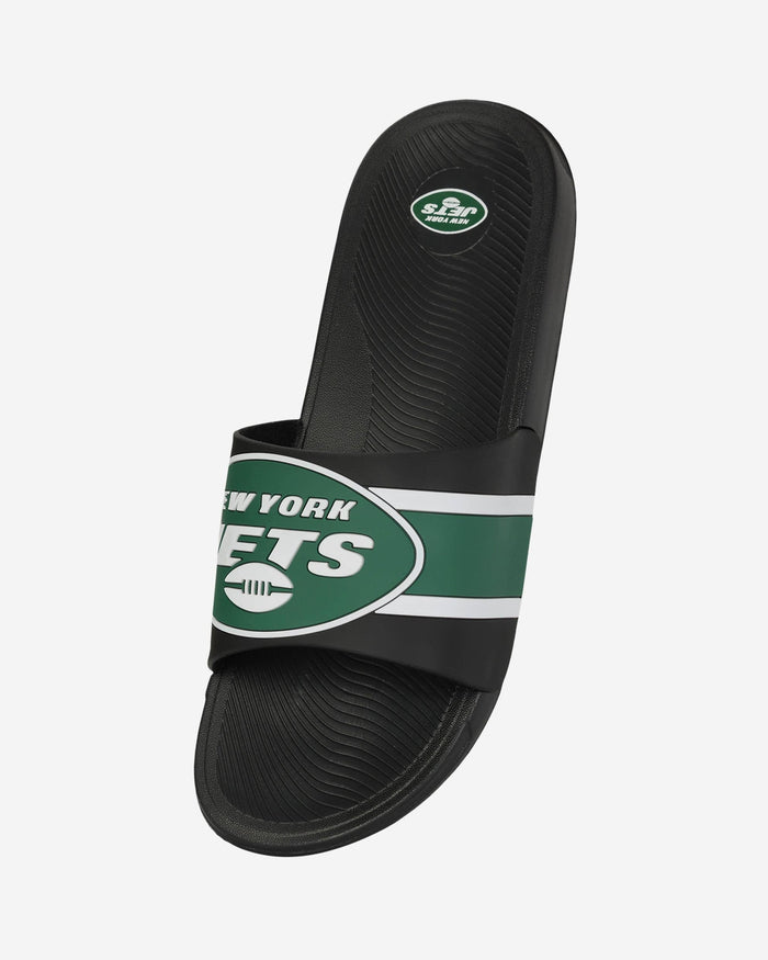 New York Jets Striped Big Logo Raised Slide FOCO - FOCO.com