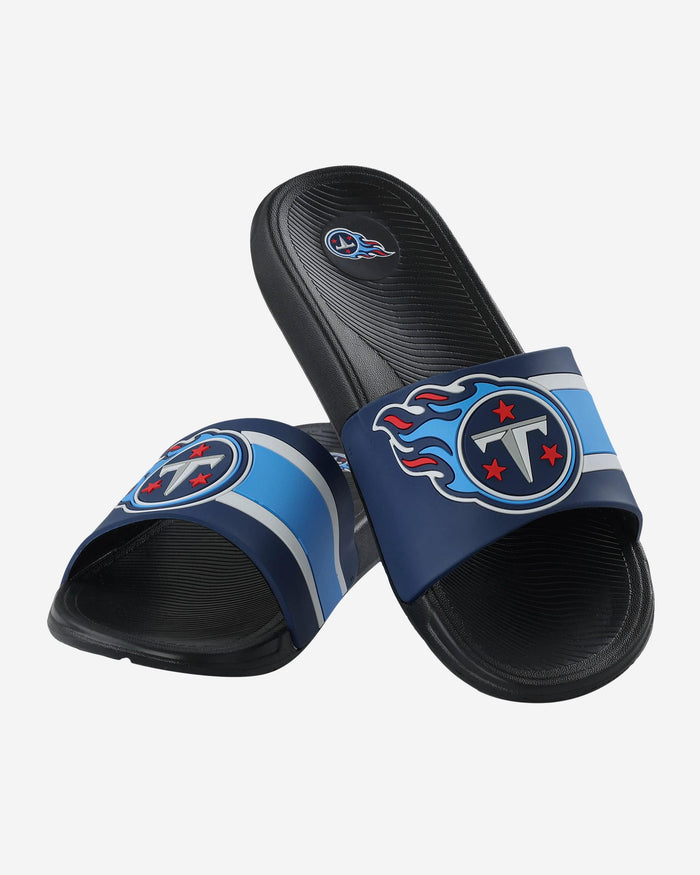 Tennessee Titans Striped Big Logo Raised Slide FOCO - FOCO.com