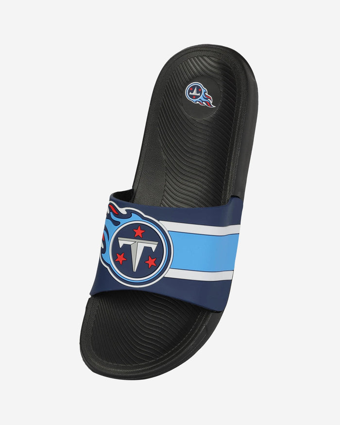 Tennessee Titans Striped Big Logo Raised Slide FOCO - FOCO.com