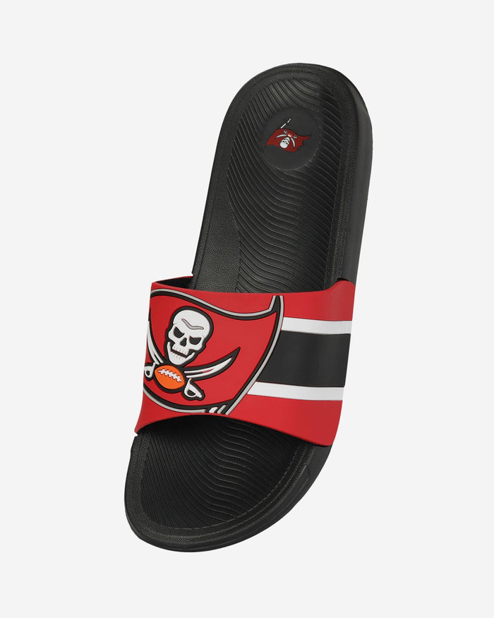 Tampa Bay Buccaneers Striped Big Logo Raised Slide FOCO - FOCO.com