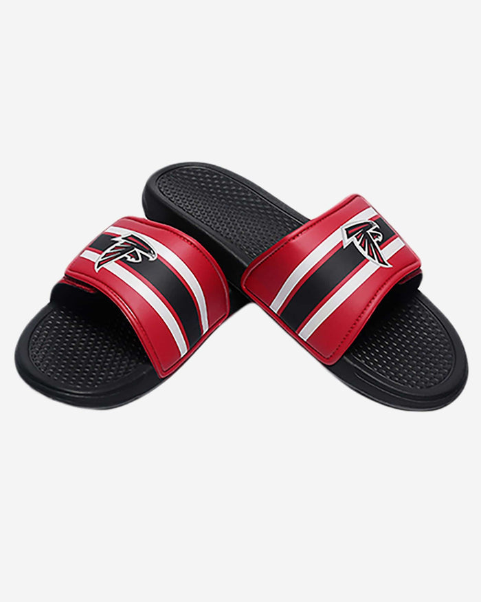 Atlanta Falcons Stripe Legacy Sport Slide FOCO - FOCO.com