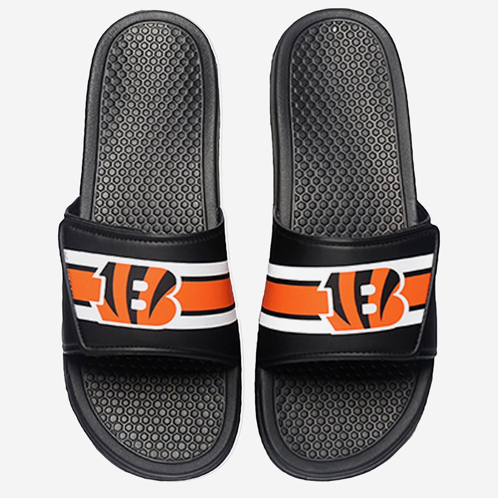 Cincinnati Bengals Stripe Legacy Sport Slide FOCO S - FOCO.com