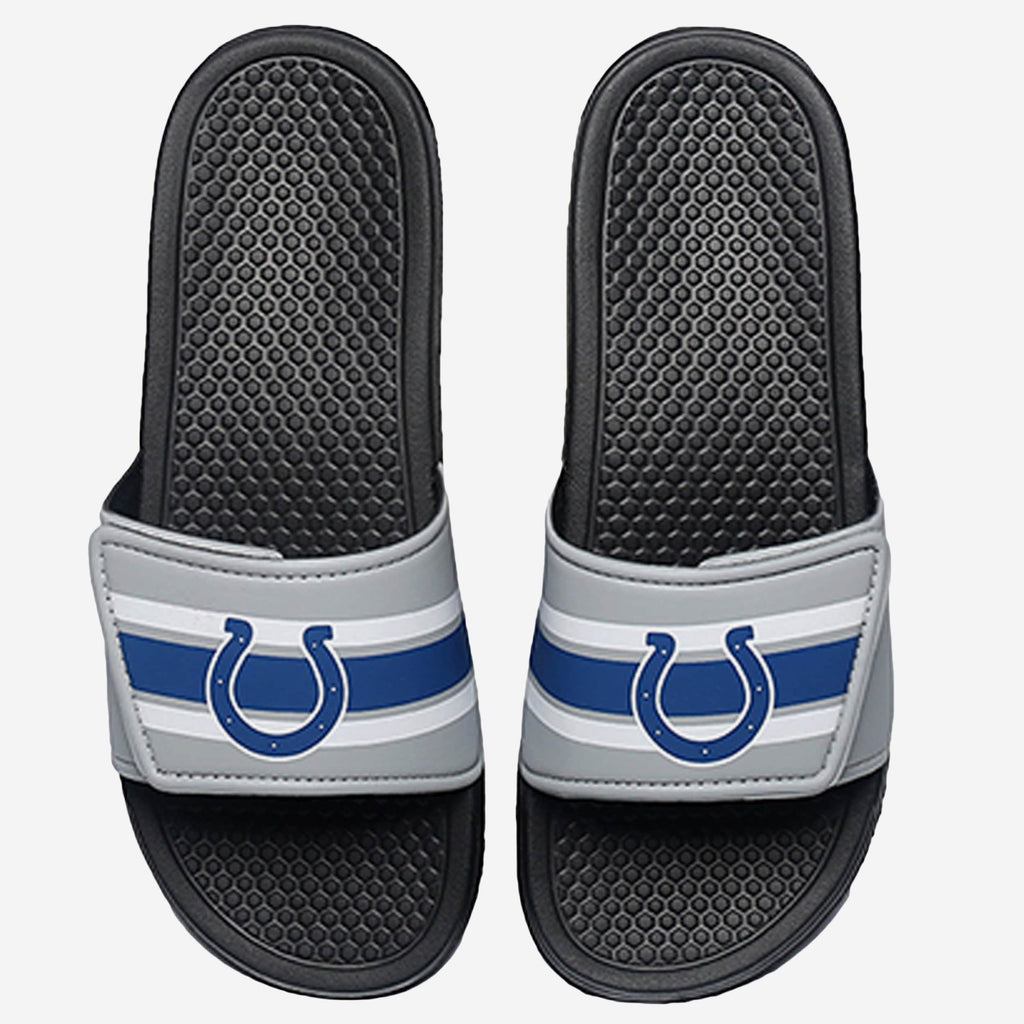 Indianapolis Colts Stripe Legacy Sport Slide FOCO S - FOCO.com