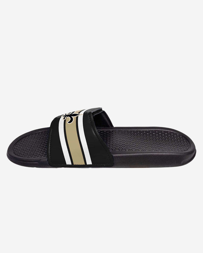 New Orleans Saints Stripe Legacy Sport Slide FOCO - FOCO.com