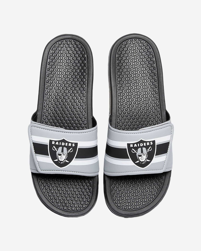 Las Vegas Raiders Stripe Legacy Sport Slide FOCO S - FOCO.com