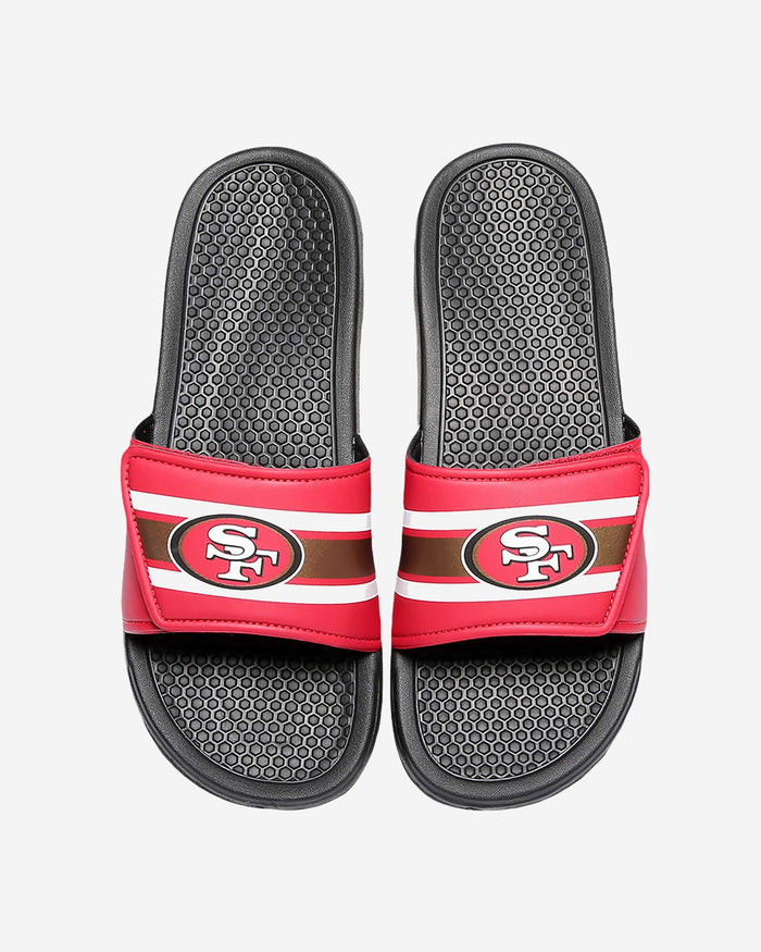 San Francisco 49ers Stripe Legacy Sport Slide FOCO S - FOCO.com