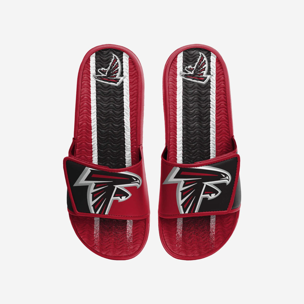 Atlanta Falcons Team Stripe Gel Slide FOCO S - FOCO.com