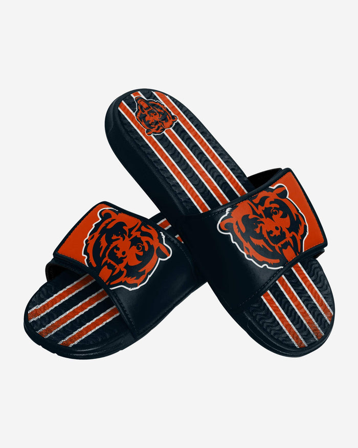 Chicago Bears Team Stripe Gel Slide FOCO - FOCO.com