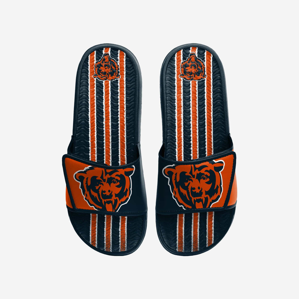 Chicago Bears Team Stripe Gel Slide FOCO S - FOCO.com