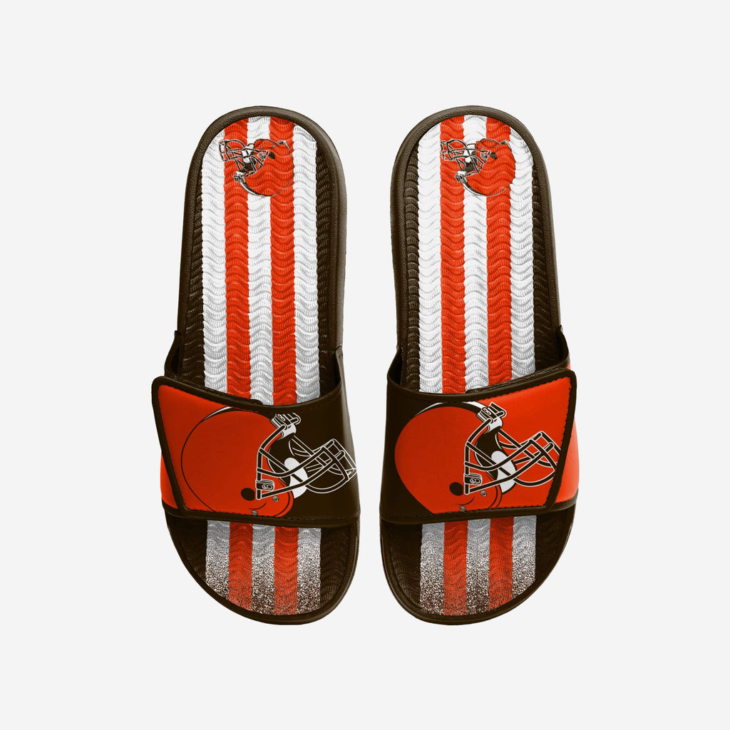 Cleveland Browns Team Stripe Gel Slide FOCO S - FOCO.com