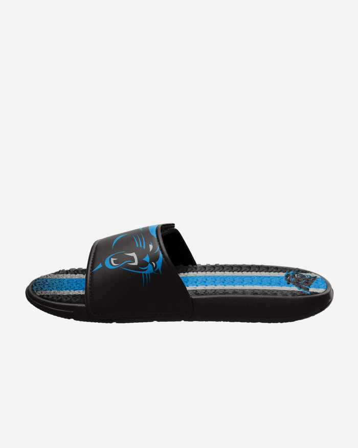 Carolina Panthers Team Stripe Gel Slide FOCO - FOCO.com