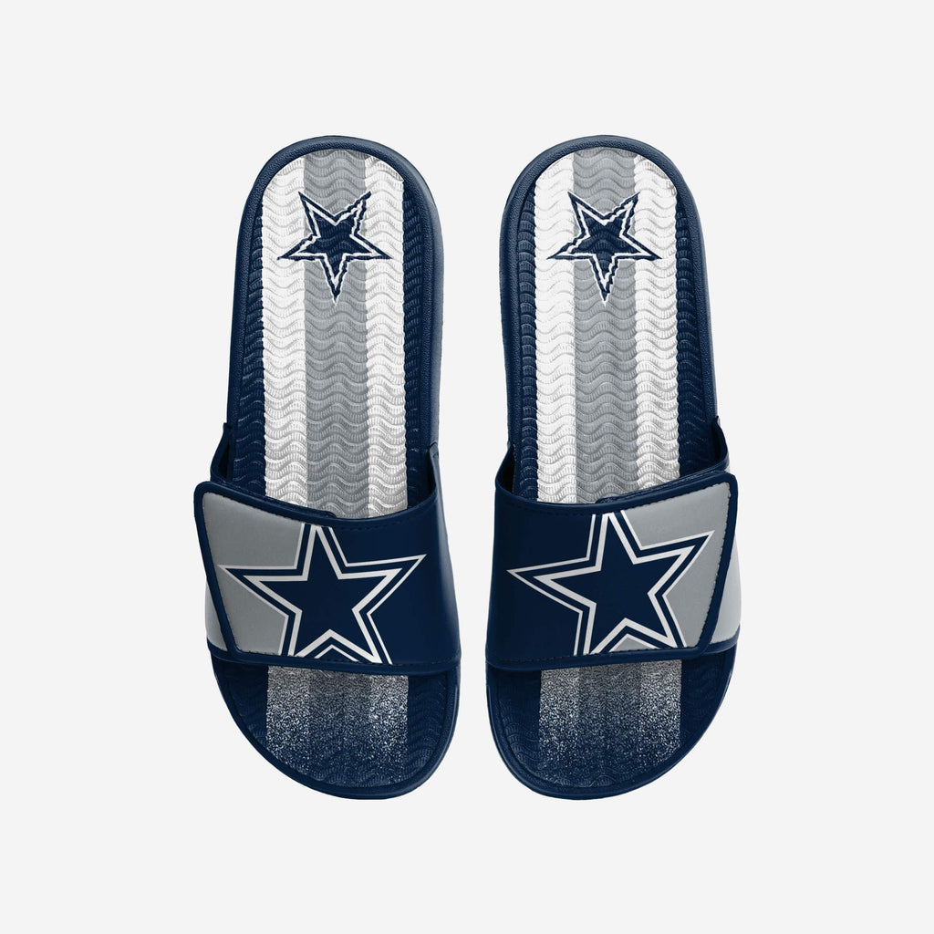 Dallas Cowboys Team Stripe Gel Slide FOCO S - FOCO.com