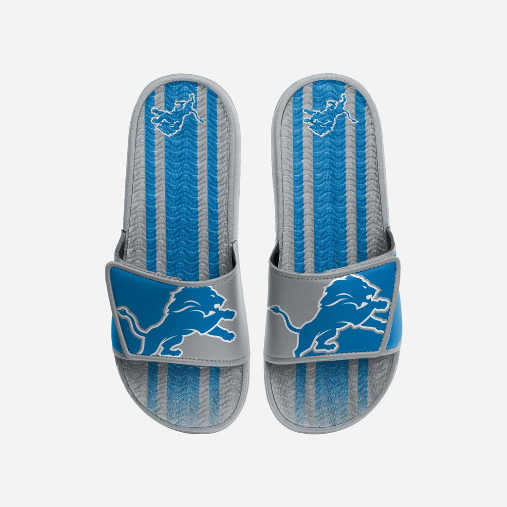 Detroit Lions Team Stripe Gel Slide FOCO S - FOCO.com