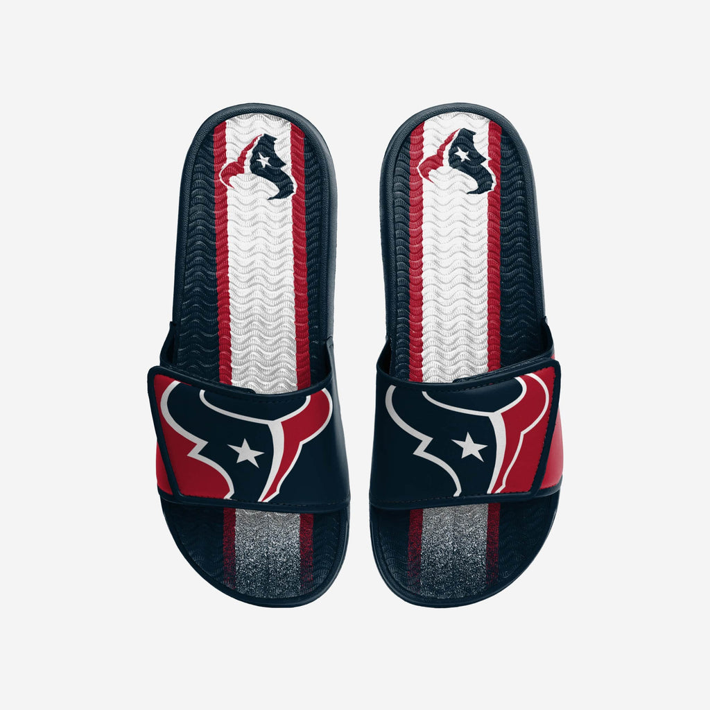 Houston Texans Team Stripe Gel Slide FOCO S - FOCO.com