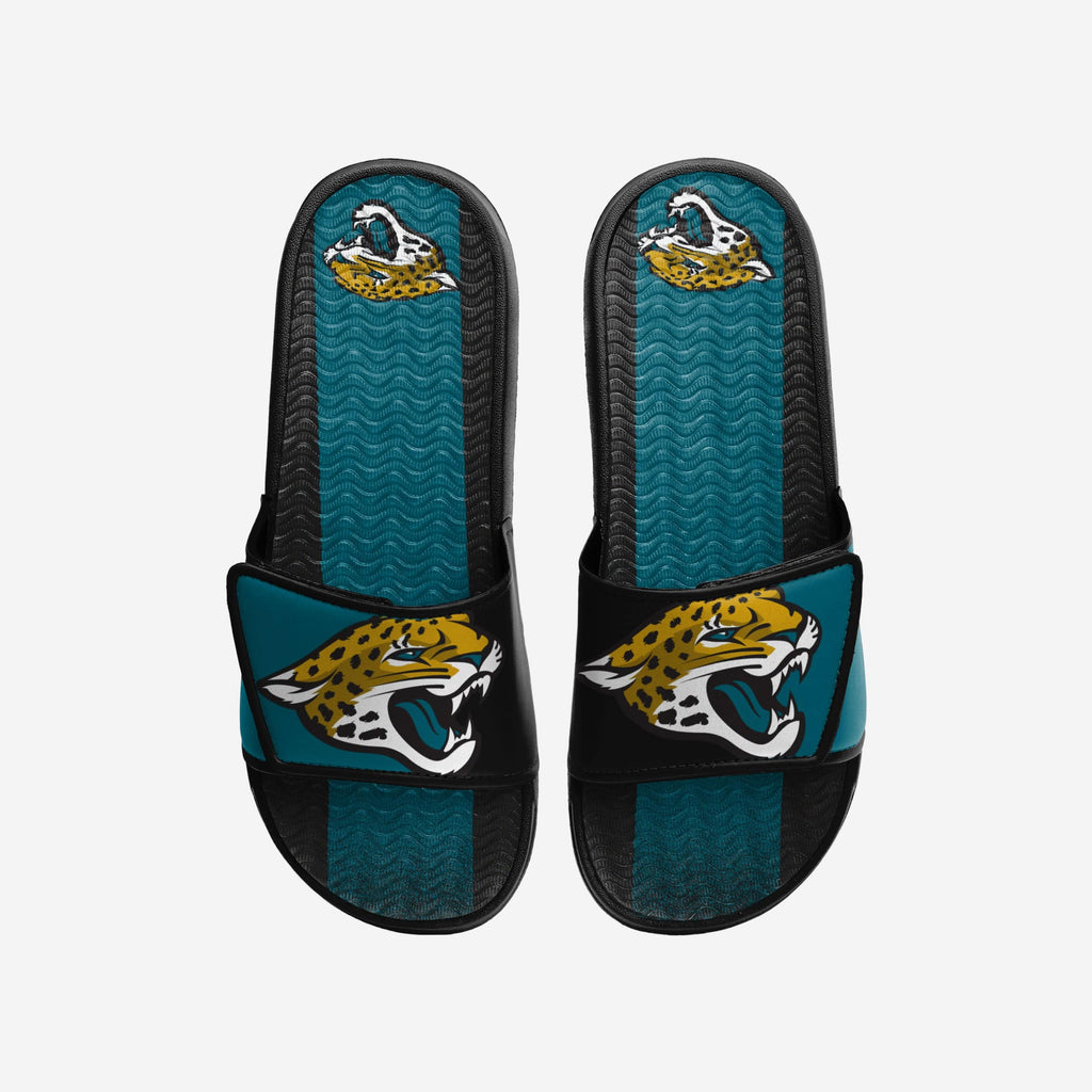 Jacksonville Jaguars Team Stripe Gel Slide FOCO S - FOCO.com