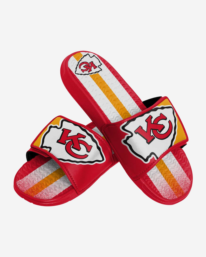 Kansas City Chiefs Team Stripe Gel Slide FOCO - FOCO.com