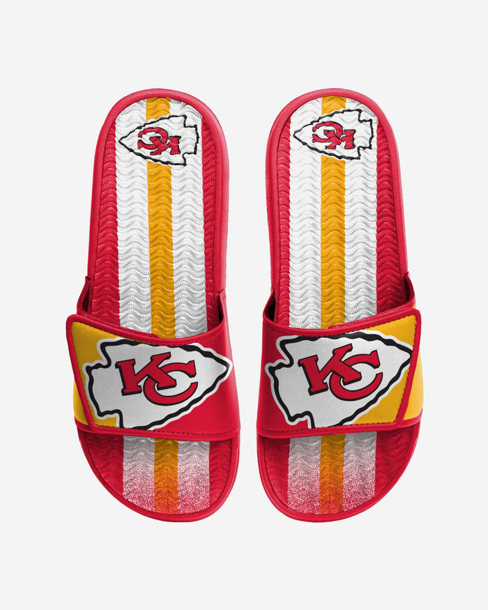 Kansas City Chiefs Team Stripe Gel Slide FOCO S - FOCO.com