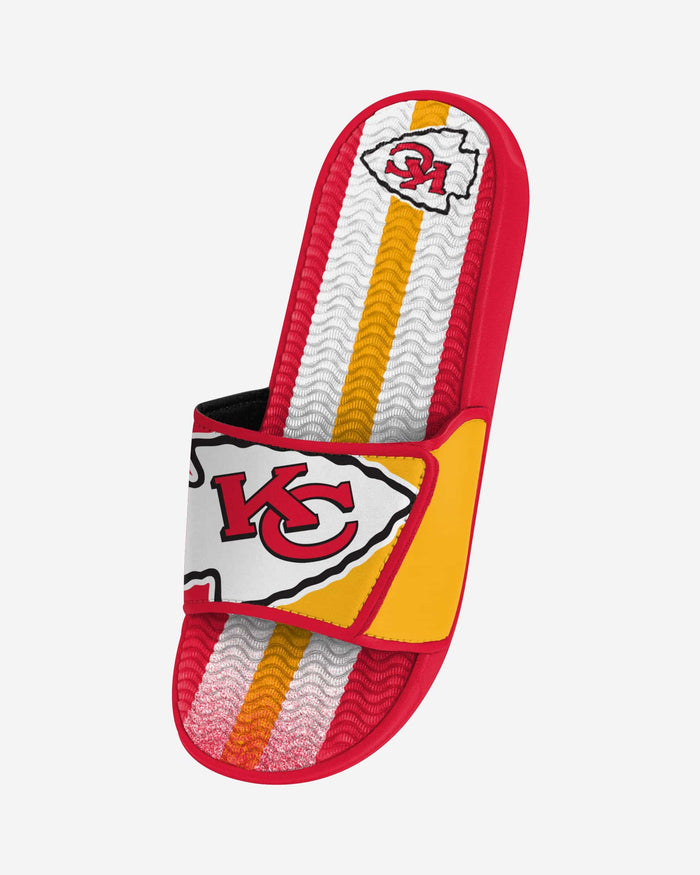 Kansas City Chiefs Team Stripe Gel Slide FOCO - FOCO.com